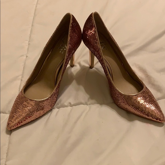 Sequined pink heels - Picture 2 of 4